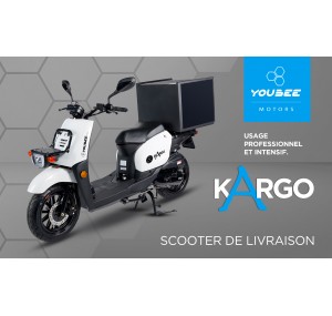 Scooter électrique - KARGO 3 kW - 2,88 kWh (Equivalent 50cc) - BLANC